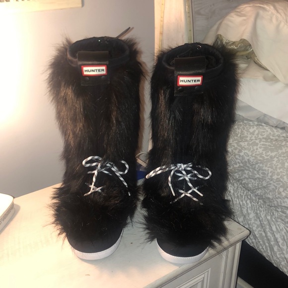 Hunter fur boots Clearance